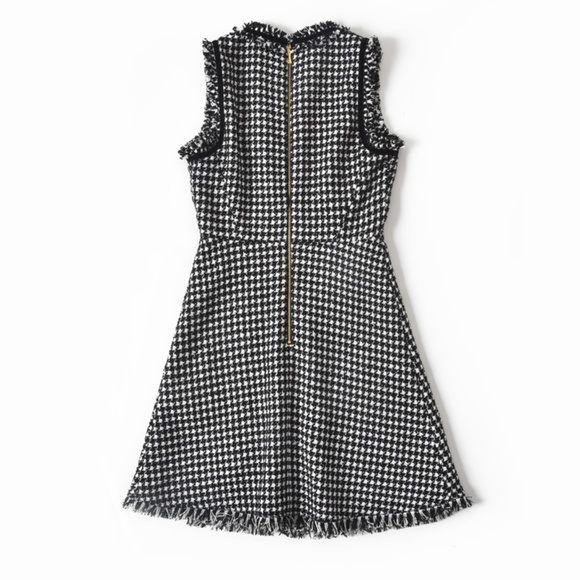Perfect for the Holidays: Kate Spade houndstooth tweed dress V-neck 2018 - Picture 5 of 8